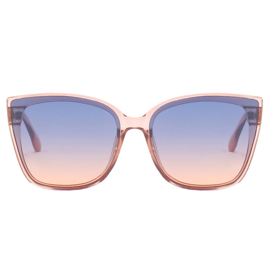 Bloom Eco-Pact Sunglasses for Women with Blue to Peach Ombre Lens