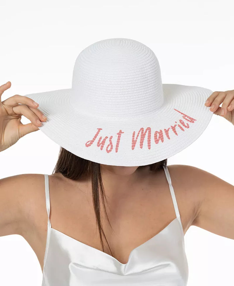 Women'S Just Married Floppy Hat